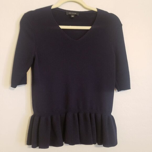 Ann Taylor short sleeve sweater top size S - Picture 2 of 8